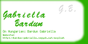 gabriella bardun business card